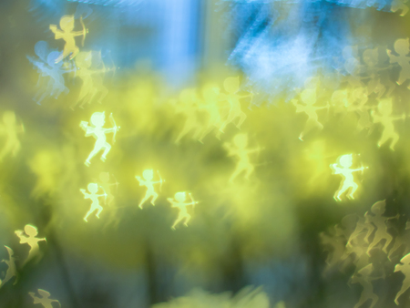 lovely pretty bokeh pattern  on the dark, for valentine backgroundの写真素材