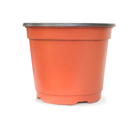 plastic plantation pot isolated on white background, with clipping pathの写真素材