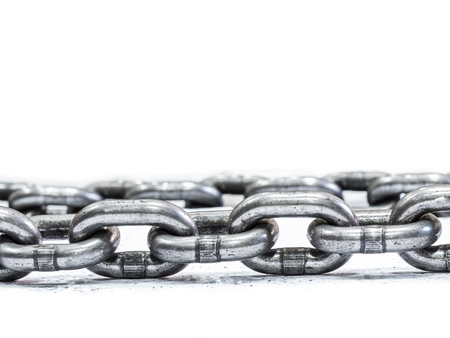 metal alloy steel chains for industrial use, very strong and hard for heavy loadの写真素材