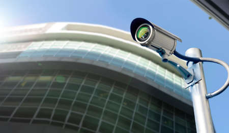 security camera in stalled for car park, indoor use, or cctv to record and property protection