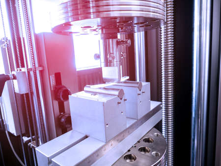 tensile and bending strength test of materials using in the industrial construction. Strength...