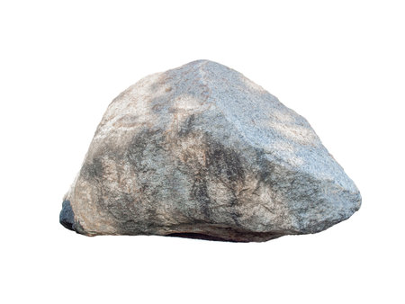 real big stone granite isolated on white backgroundの写真素材