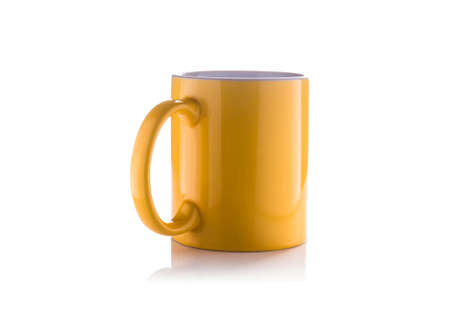 ceramic coffee cup isolated on whtie background, studio shot very sharp and detailed, with clipping pathの写真素材
