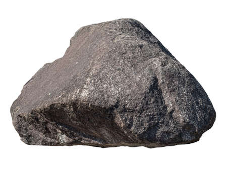 real big stone granite isolated on white background