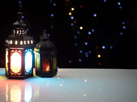 ramadan food, traditional muslim culture food for ramadan kareem night, prayer for Allah by fasting food and consumed after sunset during Holy month of Ramadanの写真素材