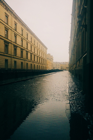 Rain in Saint Petersburgの写真素材