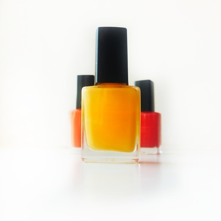 Bright colorful nail polishの写真素材