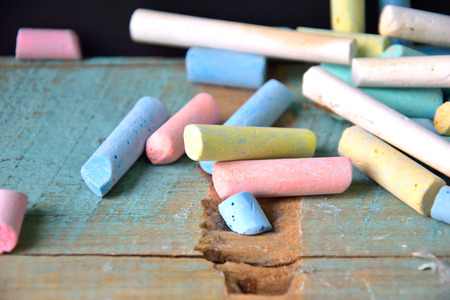 multicolor chalk class roomの写真素材