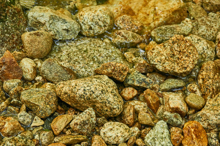 pebbles along the riverside