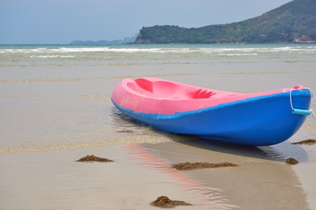 Colorful kayak on the beach.の写真素材