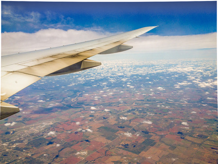 Landing to O'Hare International Airportの写真素材
