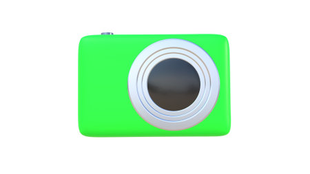 3d visualization of a camera, cartoon imageの写真素材