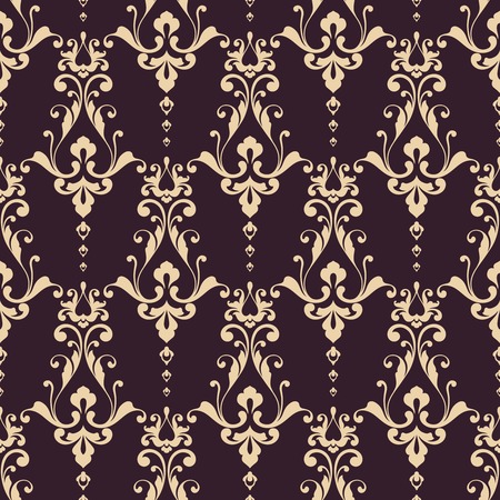 Seamless damask pattern. Ornamental background with lace elegant patternのイラスト素材