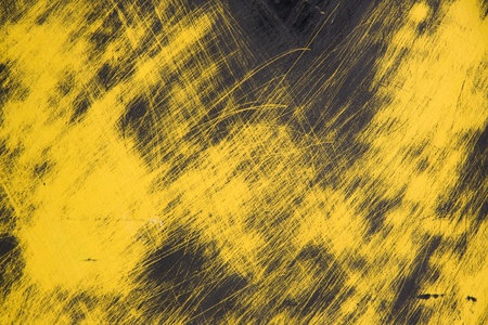 scratch painted yellow woodの写真素材
