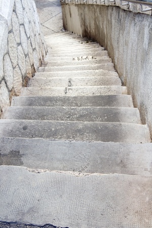 stair in the slumsの写真素材