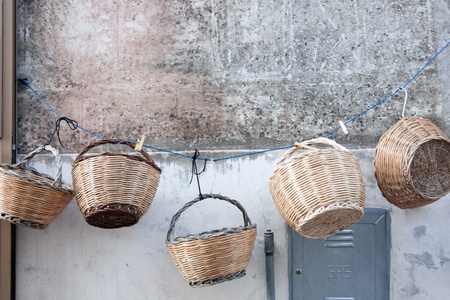 exhibition of handmade basketsの写真素材