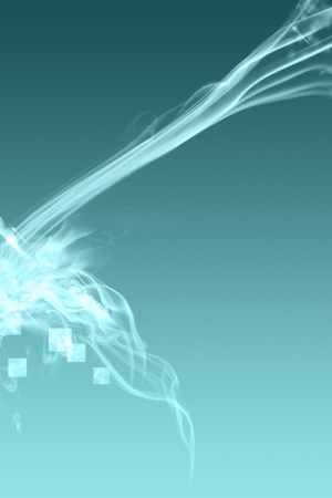 explosion of blue smokeの写真素材