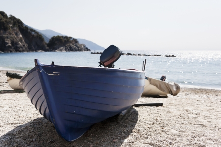 boat on the beachの写真素材