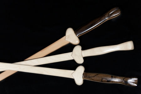 handmade wooden swords