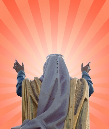 virgin mary back viewの写真素材