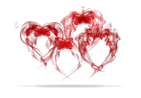 four heart of smokeの写真素材