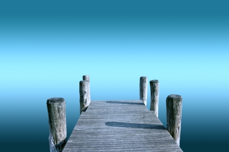 pier isolated over infiniteの写真素材
