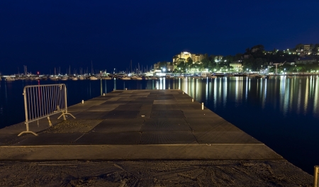 summer night in rapallo italyの写真素材