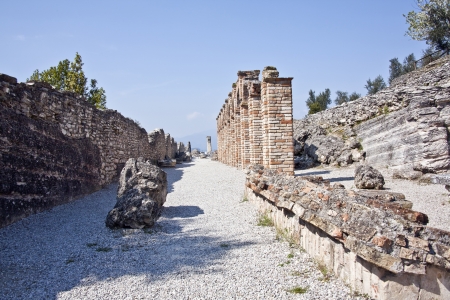 ruins of the villa of catullusの写真素材