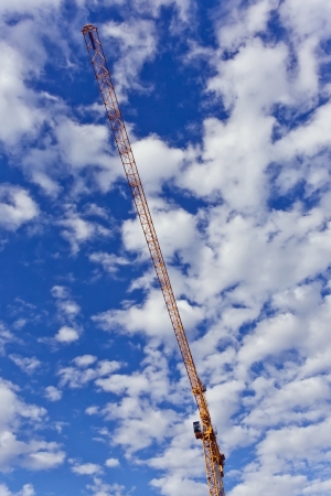 crane against the skyの写真素材