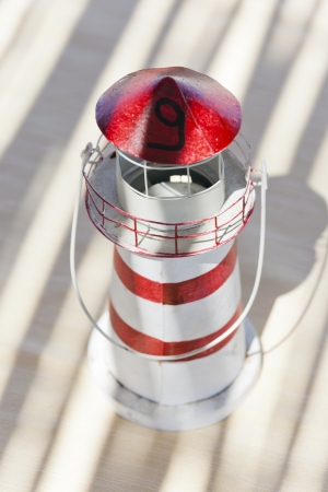 lighthouse on the tableの写真素材