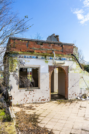 destroyed country houseの写真素材