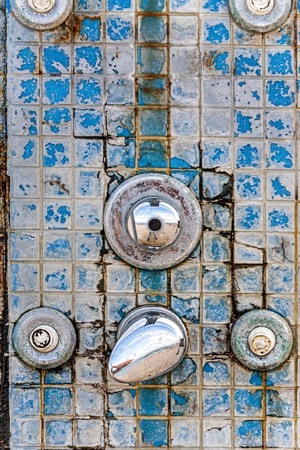 shower on the beach detailの写真素材