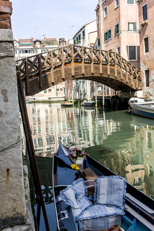 canal in veniceの写真素材