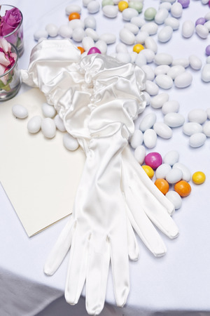 wedding glovesの写真素材