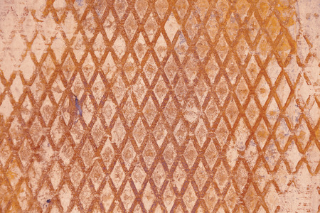 old vintage paper texture with printed rusty metal signの写真素材