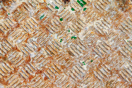 rusty and scratched metal panel background. old rusty texture