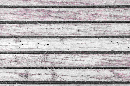 close-up of a wooden panel texture - Old wood board pattern background painted in white colorの写真素材