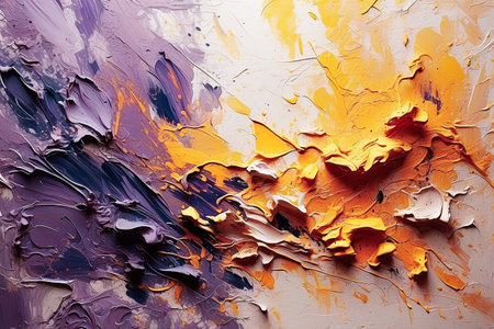 Abstract colorful synthetic material background - artistic texture with a mix of many colors on raw canvas - generative aiの素材