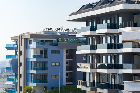 Newly built residential buildings. modern apartments. modern housing.の写真素材