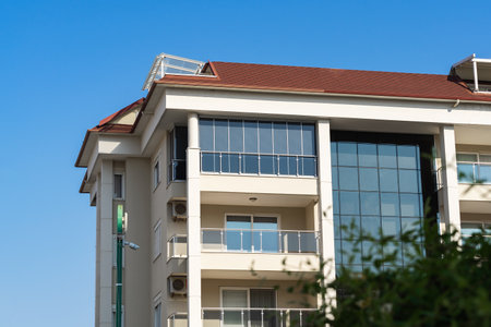 Modern apartment building. new building. urban real estate.の写真素材