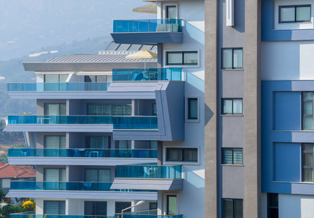 Newly built residential buildings. modern apartments. modern housing.の写真素材