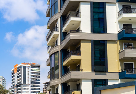 Modern urban architecture. Residential high-rise buildings. apartment buildings.の写真素材