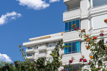 Residential area with modern architecture of the southern city. city real estate.の写真素材