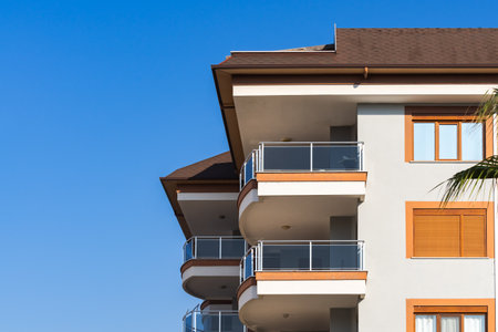Modern apartment building. new building. urban real estate.の写真素材