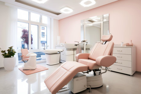 Interior of a beauty salon. AI generated.の素材