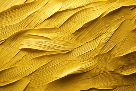 Texture of yellow paint applied to the wall. abstract background.の写真素材