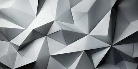 Abstract gray background with triangles. AI generative.の素材