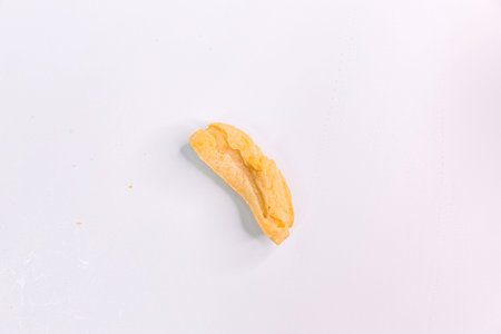 Taiwanese Fried Fish Cake Tempura in Detail on a White Background