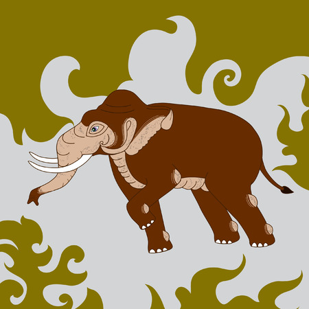 Thai traditional elephant vectorのイラスト素材