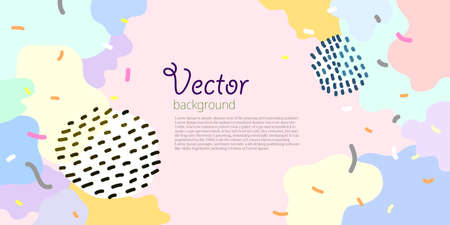 Geometric 80s style abstract background pattern for greeting card or presentationのイラスト素材